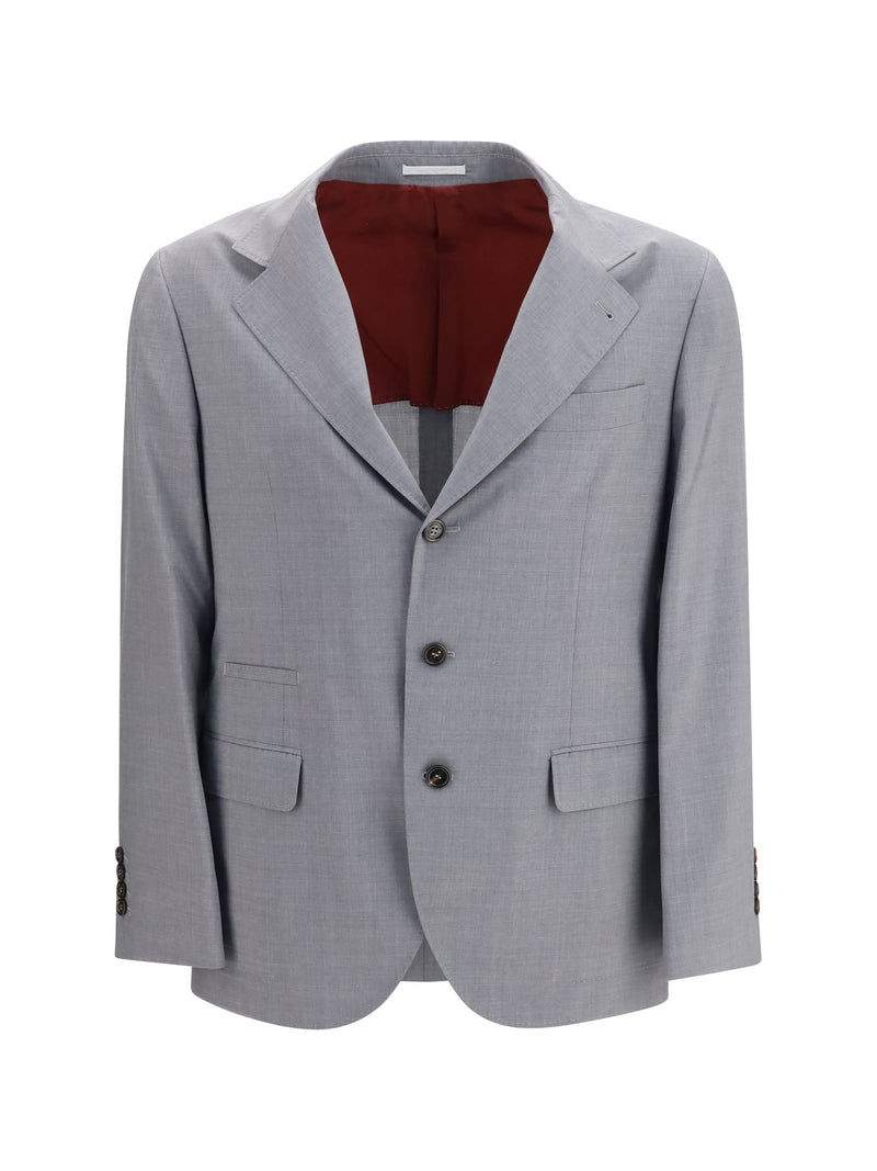 Brunello Cucinelli Brunello Cucinelli Three-button Blazer Grey - World Class Fashion
