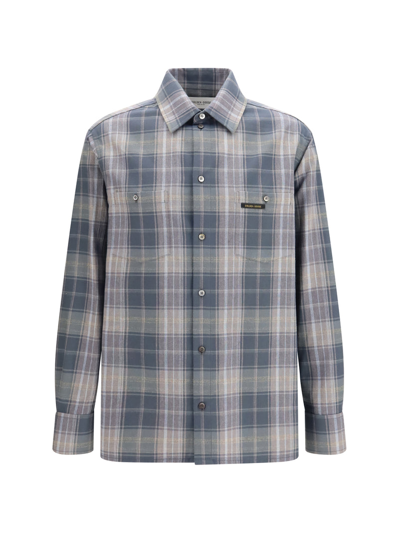 Golden Goose Golden Goose Journey Checked Shirt Balsam Green - World Class Fashion