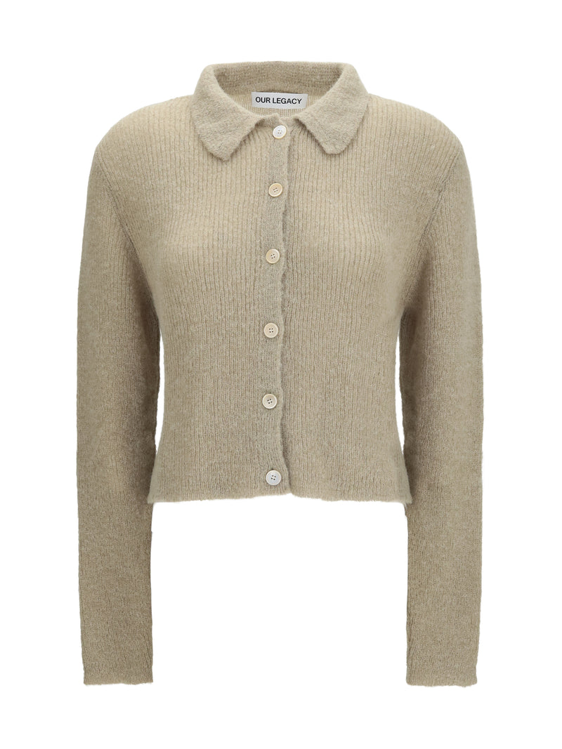 Our Legacy Our Legacy Polo Collar Sweater Soft Sage Women - World Class Fashion