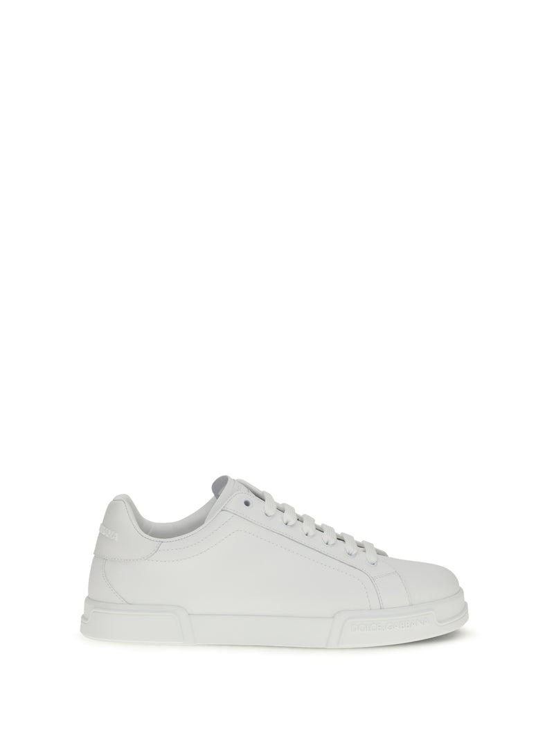 Dolce & Gabbana Zapatillas de piel Dolce & Gabbana Bianco Ottico - World Class Fashion