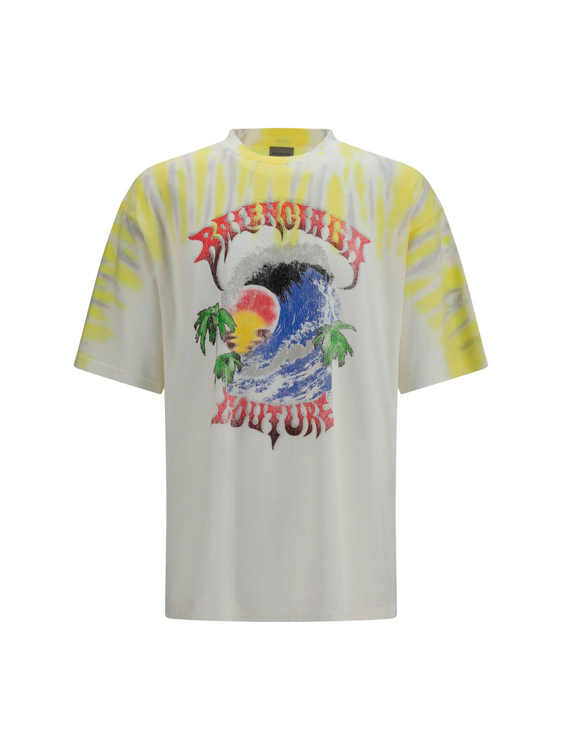 Balenciaga Balenciaga Extreme Tie Dye T-shirt Full White - World Class Fashion