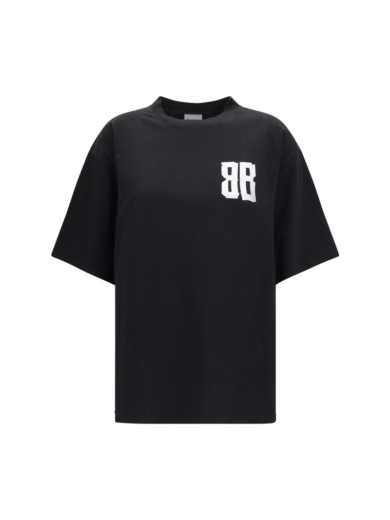Balenciaga Balenciaga Glitter Logo T-shirt Black Women - World Class Fashion