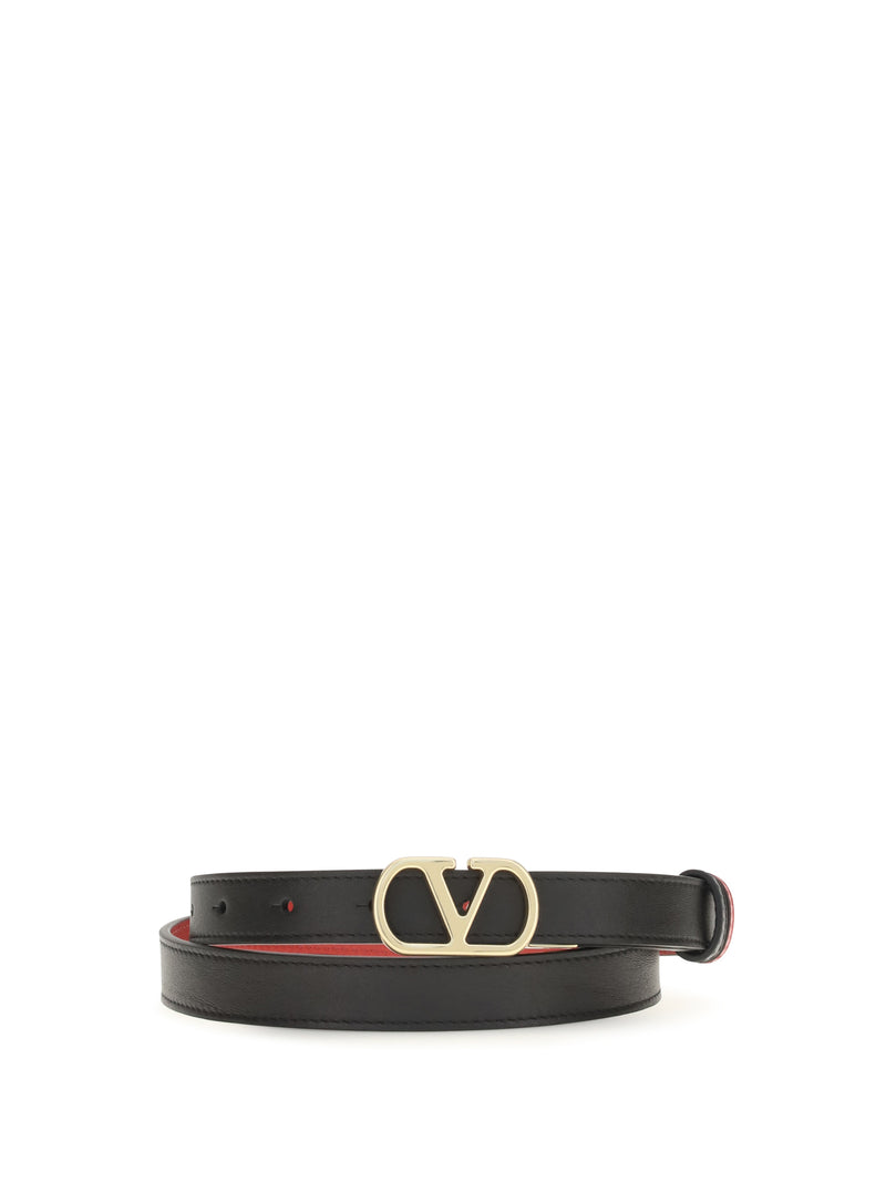 Valentino Garavani Valentino Garavani Reversible VLogo Signature Belt Nero/Rouge Pur - World Class Fashion