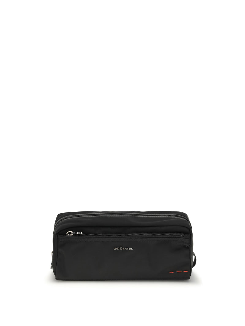 Kiton Kiton Nylon Men Beauty Case Nero - World Class Fashion