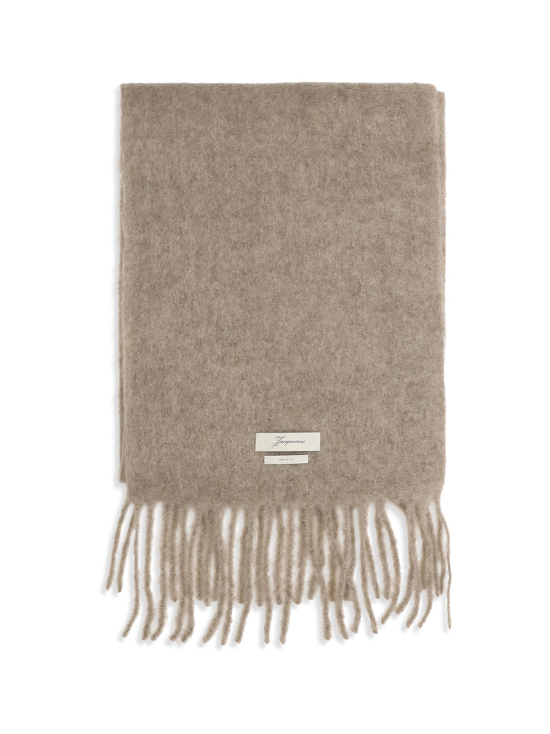 Jacquemus Jacquemus Carro Fringed Scarf Taupe - World Class Fashion