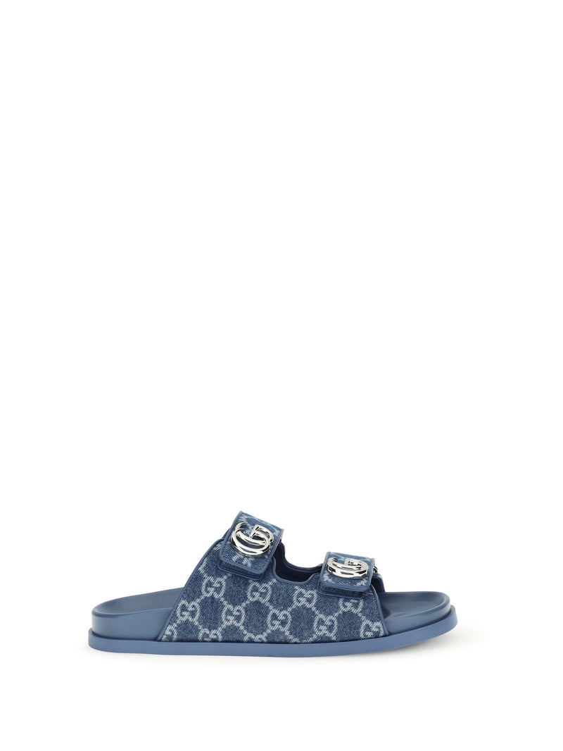 Gucci Gucci Gg Logo Sandals - World Class Fashion