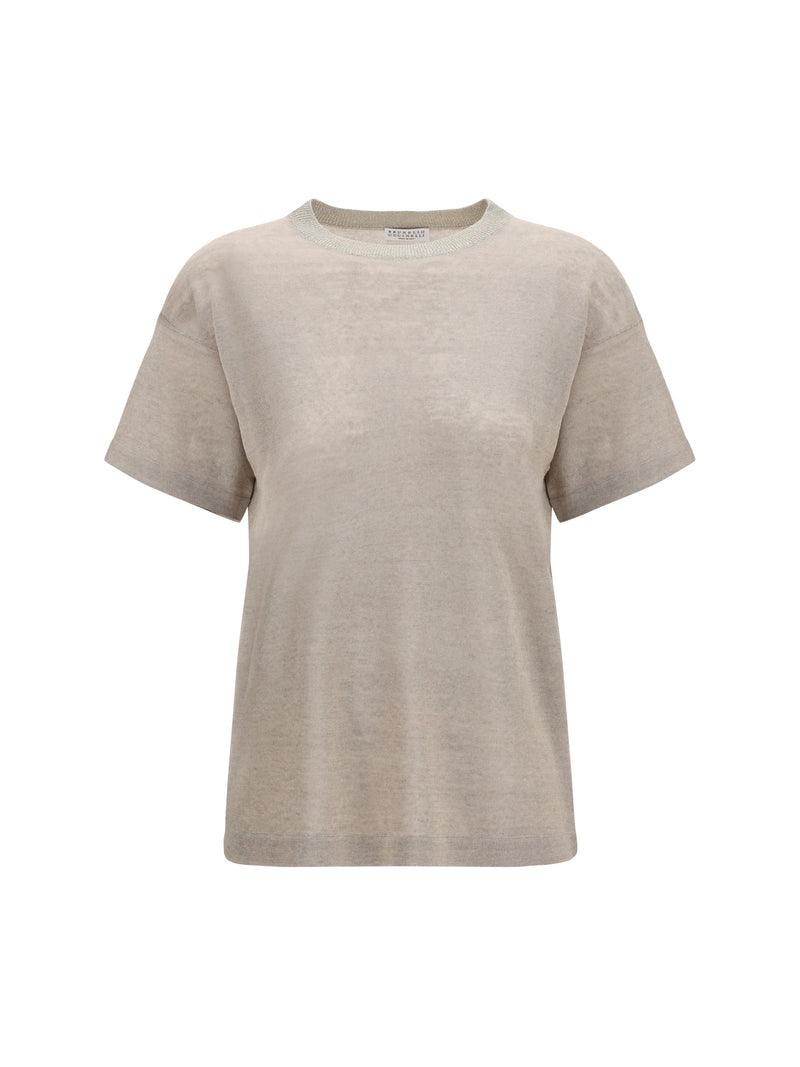 Brunello Cucinelli Brunello Cucinelli Crewneck Short-sleeve T-shirt Lessivé - World Class Fashion