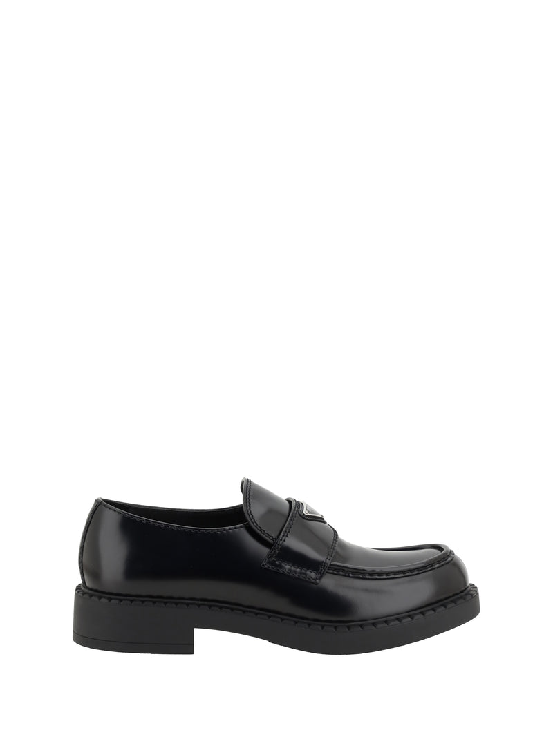 Prada Prada Leather Loafers Nero Men - World Class Fashion