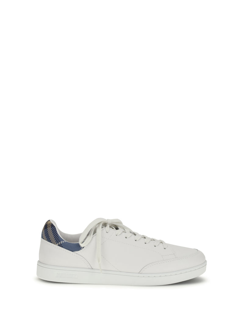 Burberry Burberry Set Leather Sneakers Por. White/Wave Blue - World Class Fashion
