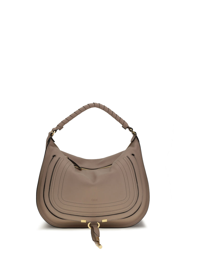 Chloe Chloé Marcie Shoulder Bag Woodsmoke - World Class Fashion