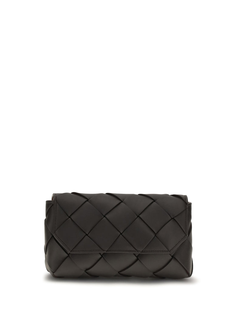 Bottega Veneta Bottega Veneta Leather Fanny Pack Espresso-Silver - World Class Fashion