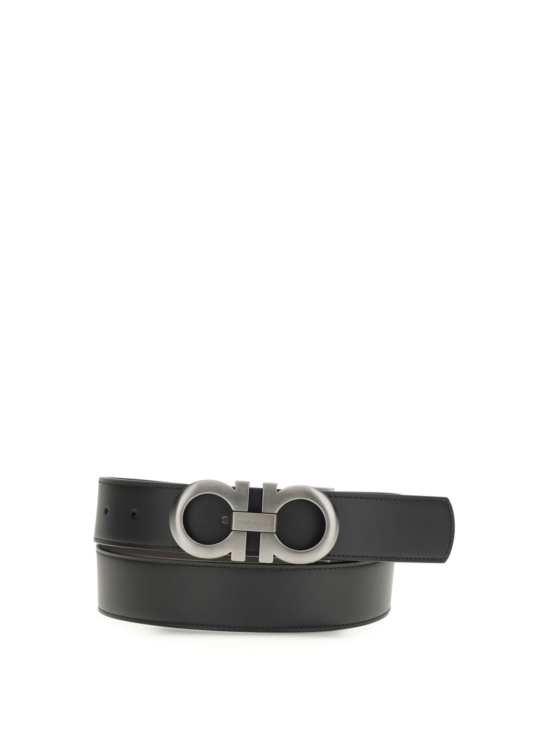 Ferragamo Ferragamo Double Leather Belt Black - World Class Fashion