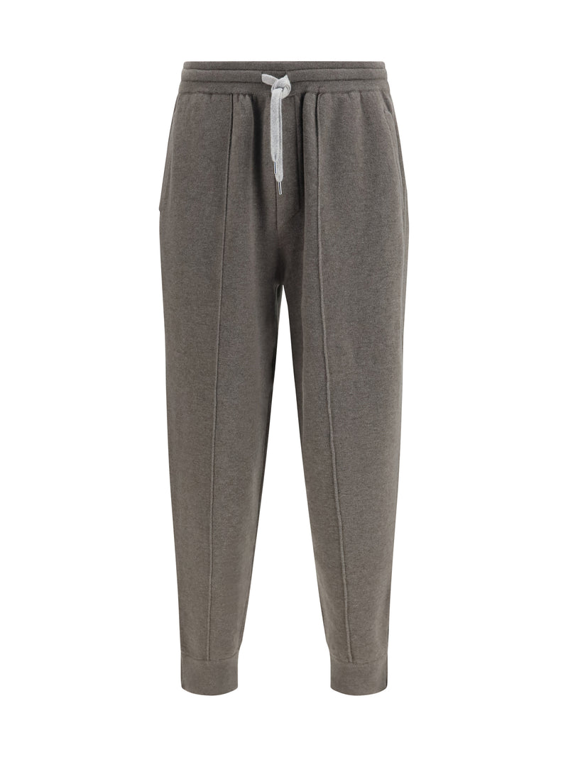 Brunello Cucinelli Brunello Cucinelli Double-knit Cashmere Pants Grey Men - World Class Fashion