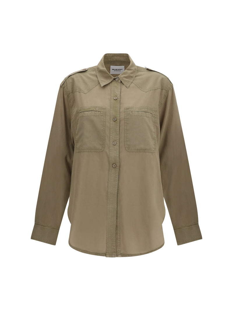 Marant Étoile Marant Étoile Valiane Shirt Light Khaki - World Class Fashion