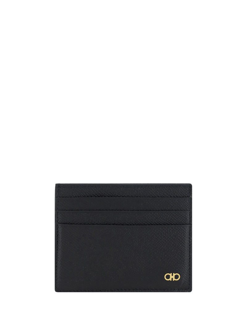 Ferragamo Ferragamo Leather Card Holder Black - World Class Fashion