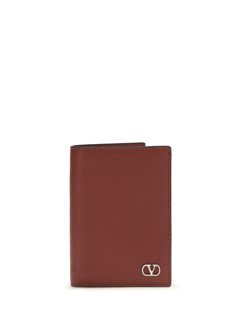 Valentino Garavani Valentino Garavani VLogo Signature Card Holder Blood Red - World Class Fashion