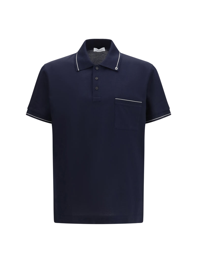 Ferragamo Ferragamo Gancini Polo Shirt New Navy/White - World Class Fashion