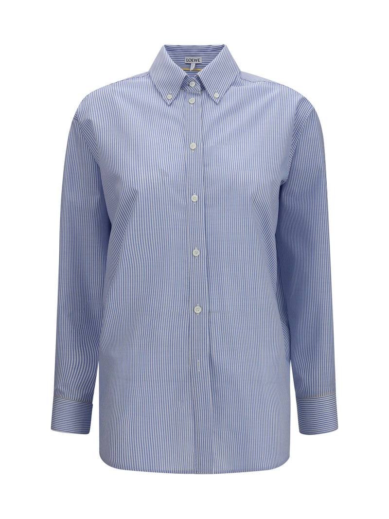 Loewe Loewe Wool Shirt Blue/White Women - World Class Fashion