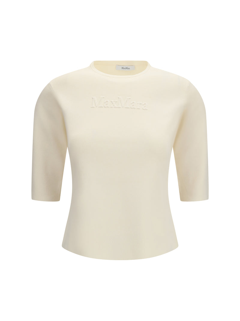 Max Mara Pure Max Mara Pure Mxpaustero T-shirt Avorio - World Class Fashion