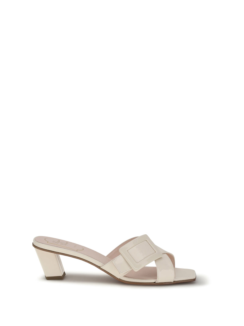 Roger Vivier Roger Vivier Belle Vivier Patent Leather Sandals Cire - World Class Fashion