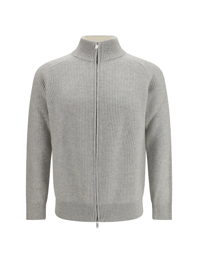 Lardini Lardini Wool and Cashmere Zip Sweater Grey Men - World Class Fashion