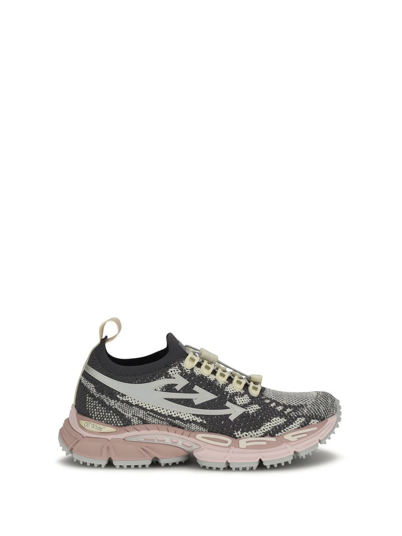 Off-white Off-white Be Right Back Knit-001 Sneakers Dark Grey-Pink - World Class Fashion