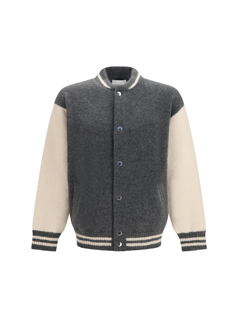 Laneus Laneus Cashmere Silk Bomber Antracite/Panna - World Class Fashion