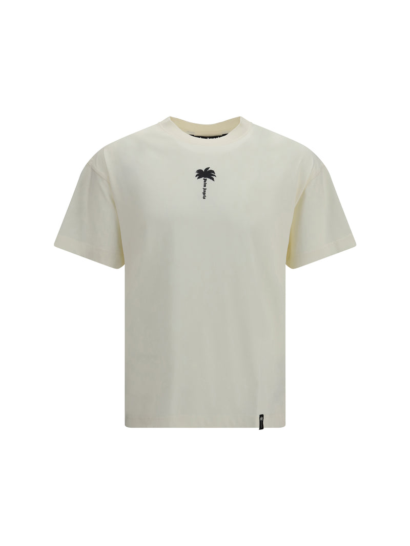 Palm Angels Palm Angels Palm Tree Statement T-shirt Off White - Black - World Class Fashion