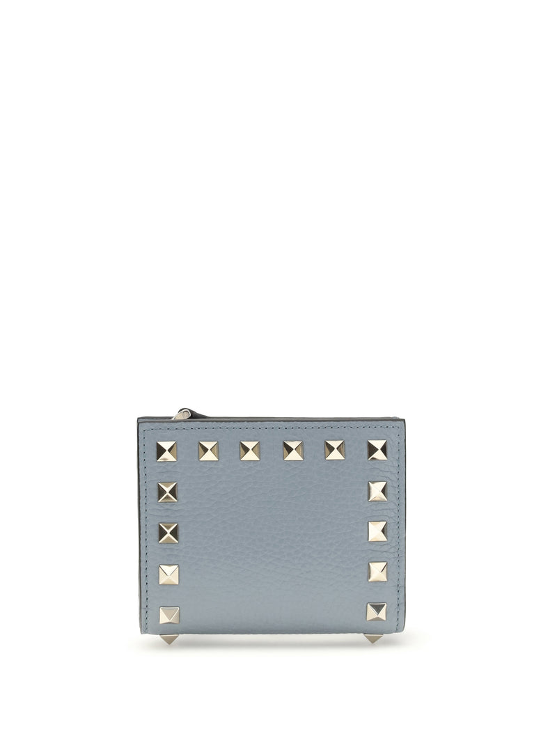 Valentino Garavani Valentino Garavani Rockstud Wallet Stone Grey - World Class Fashion
