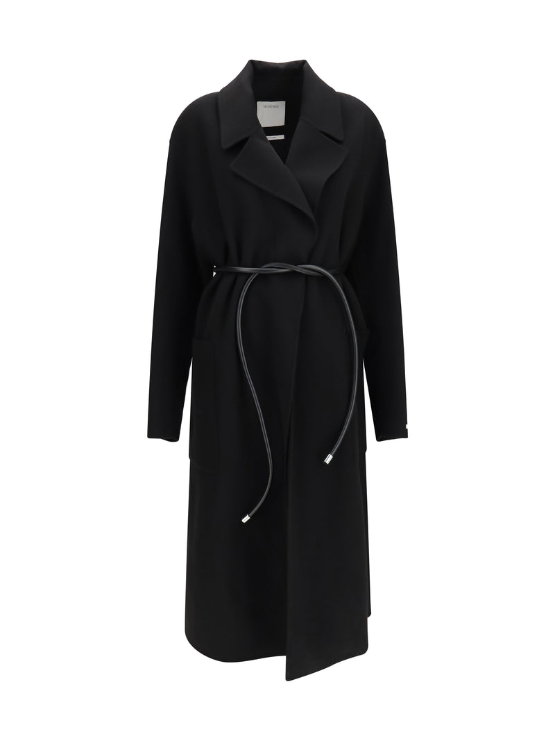 Max Mara Sportmax Max Mara Sportmax Zannata Oversized Wool Coat Black - World Class Fashion