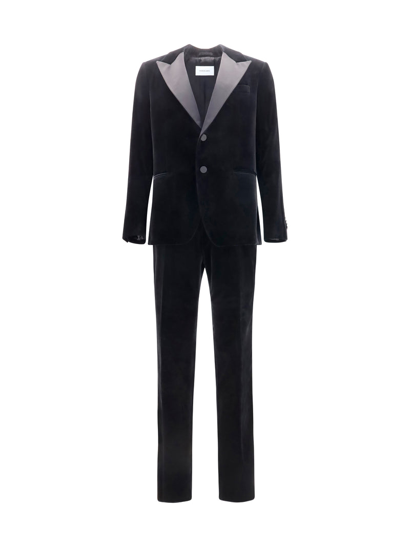 Ferragamo Ferragamo Velvet Tuxedo Suit Black Men - World Class Fashion