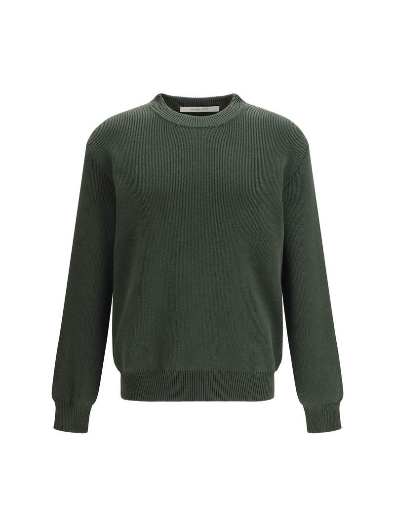 Golden Goose Golden Goose Ribbed-knit Sweater Military Green - World Class Fashion