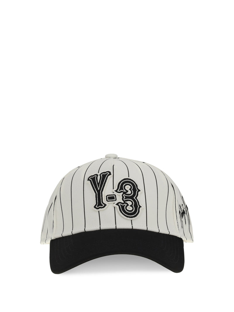 Y-3 Y-3 Pinstripe Baseball Cap CWHITE - World Class Fashion