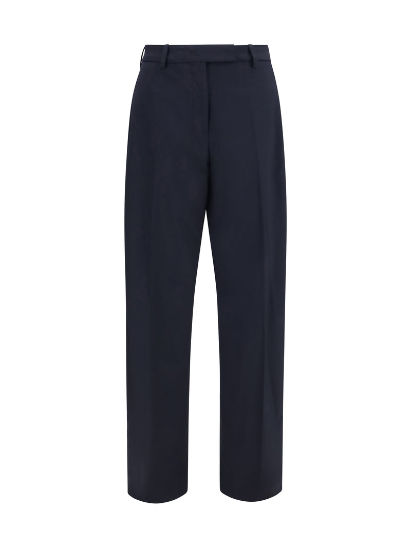 The Latest The Latest Straight-leg Wool-blend Pants Night Blue - World Class Fashion