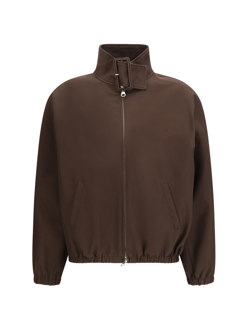 Courrèges Chaqueta bomber Courrèges con cremallera Chocolate - World Class Fashion