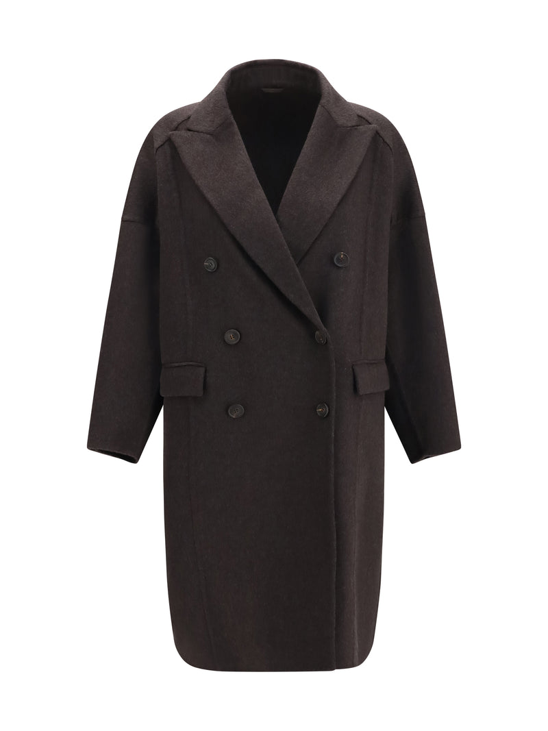 Brunello Cucinelli Brunello Cucinelli Cashmere Coat Brown Women - World Class Fashion