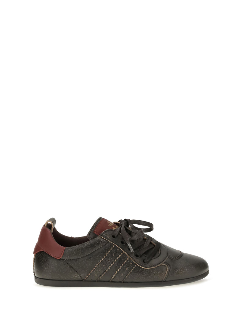 Vivienne Westwood Vivienne Westwood Drunken Leather Sneakers Off Black - World Class Fashion