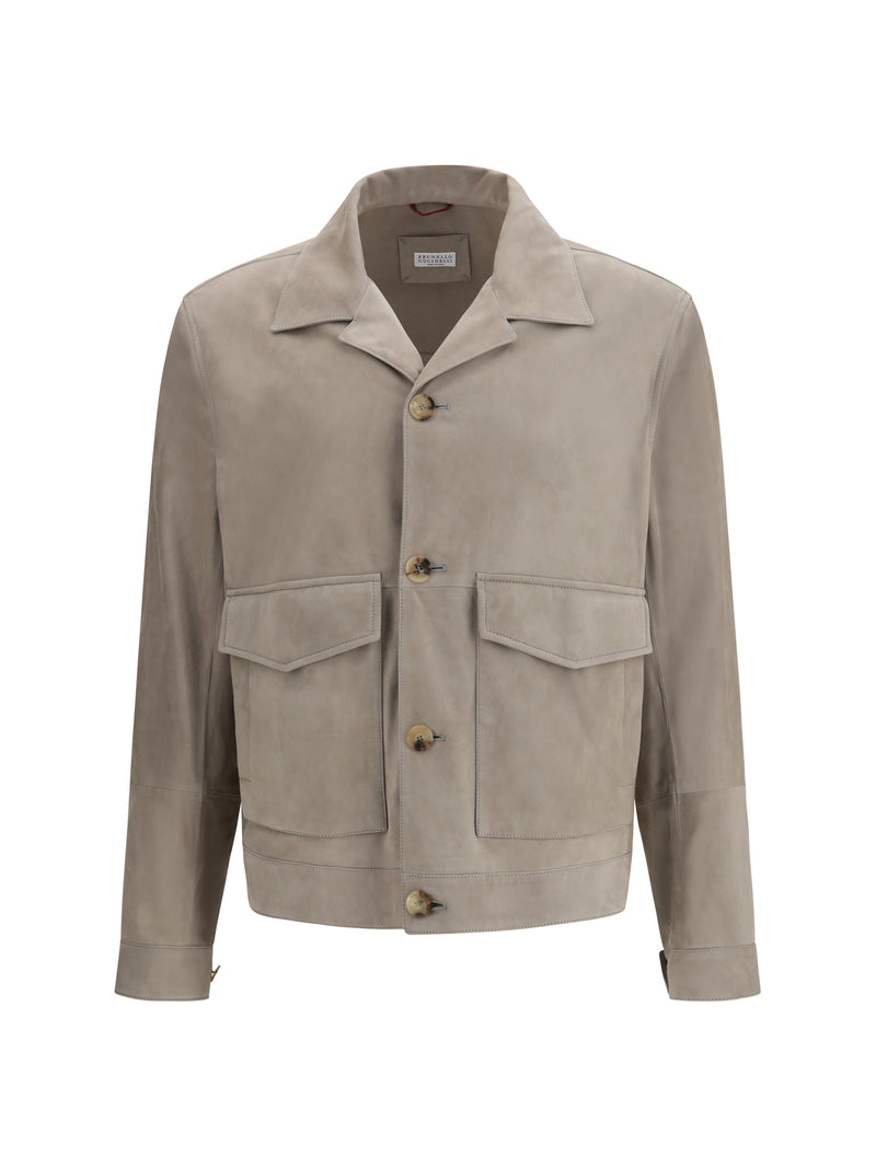 Brunello Cucinelli Brunello Cucinelli Suede Jacket Kaky - World Class Fashion