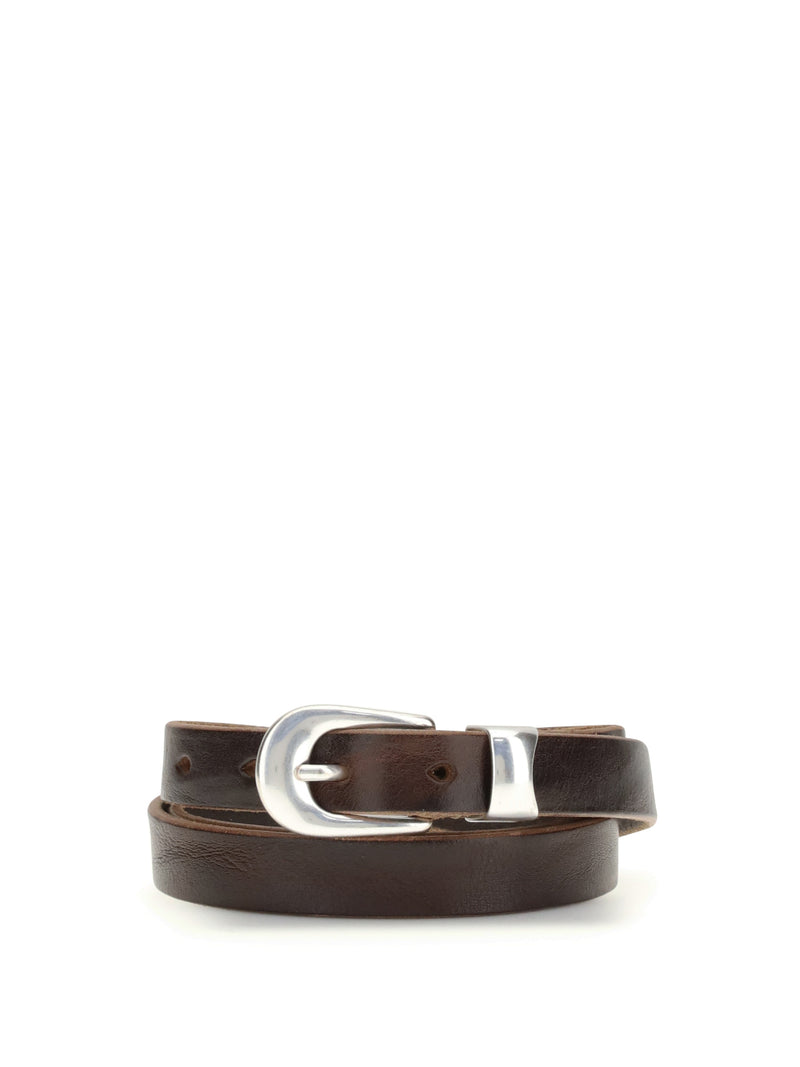 Our Legacy Our Legacy Western-Style Leather Belt Brown - World Class Fashion
