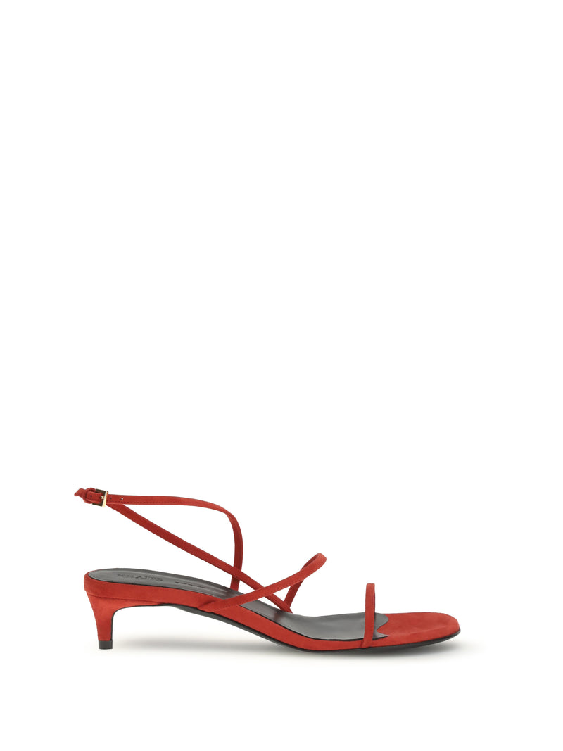 Khaite Khaite Loop Sandals Lipstick Women - World Class Fashion