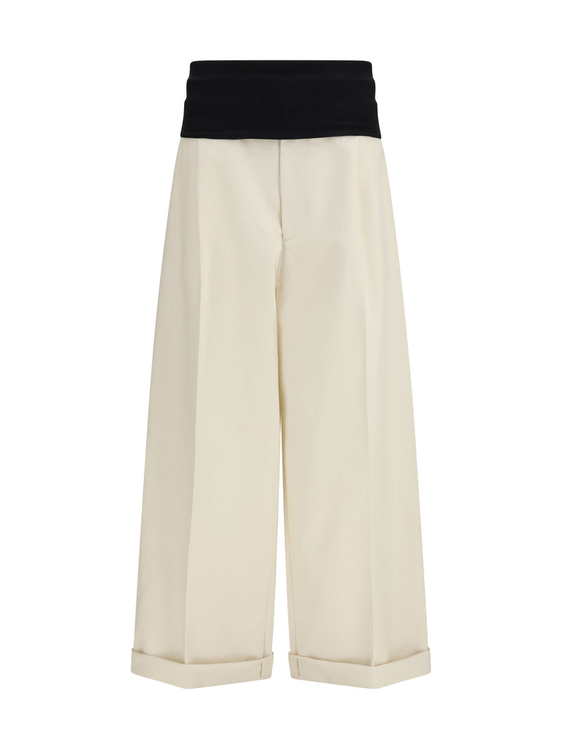 Darkpark Darkpark Wendy Wide-leg Pants White/Black - World Class Fashion