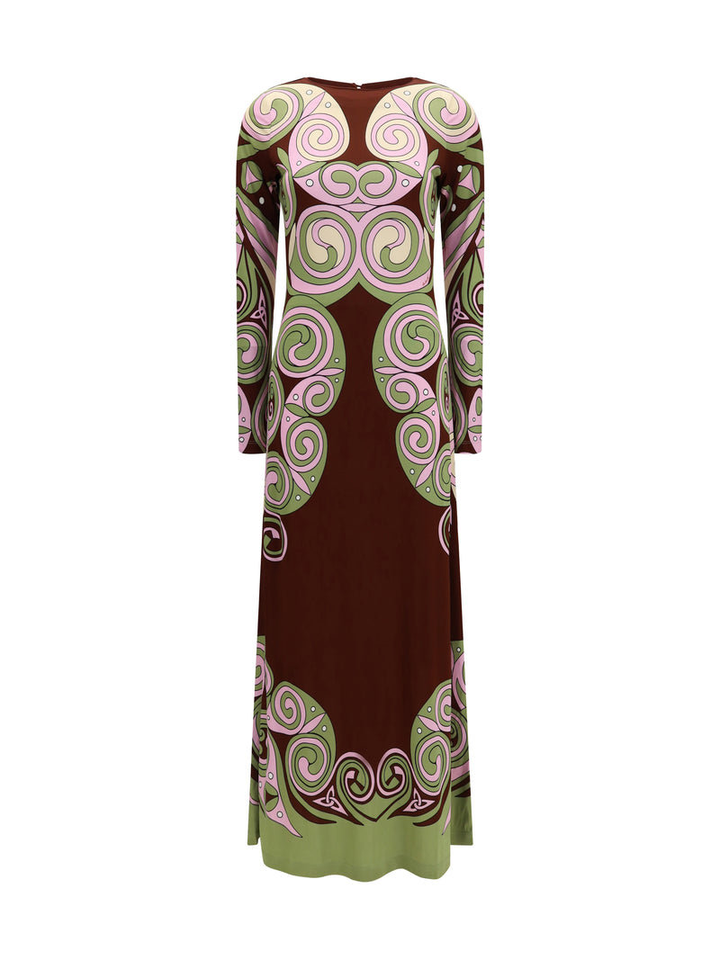 Double J Double J Fitted A Line Dress Kells Swirl - World Class Fashion