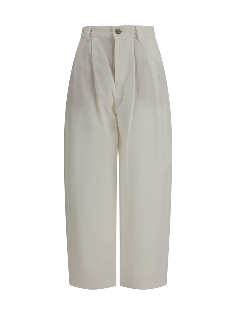 Brunello Cucinelli Brunello Cucinelli Barrel Fit Jeans White Women - World Class Fashion