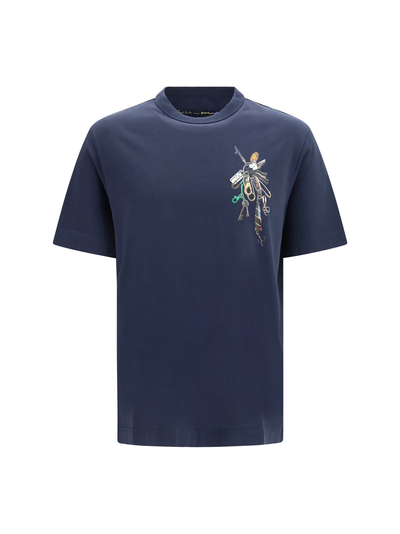 Barbour Barbour Key Barbour X Paul Smith T-shirt Navy - World Class Fashion