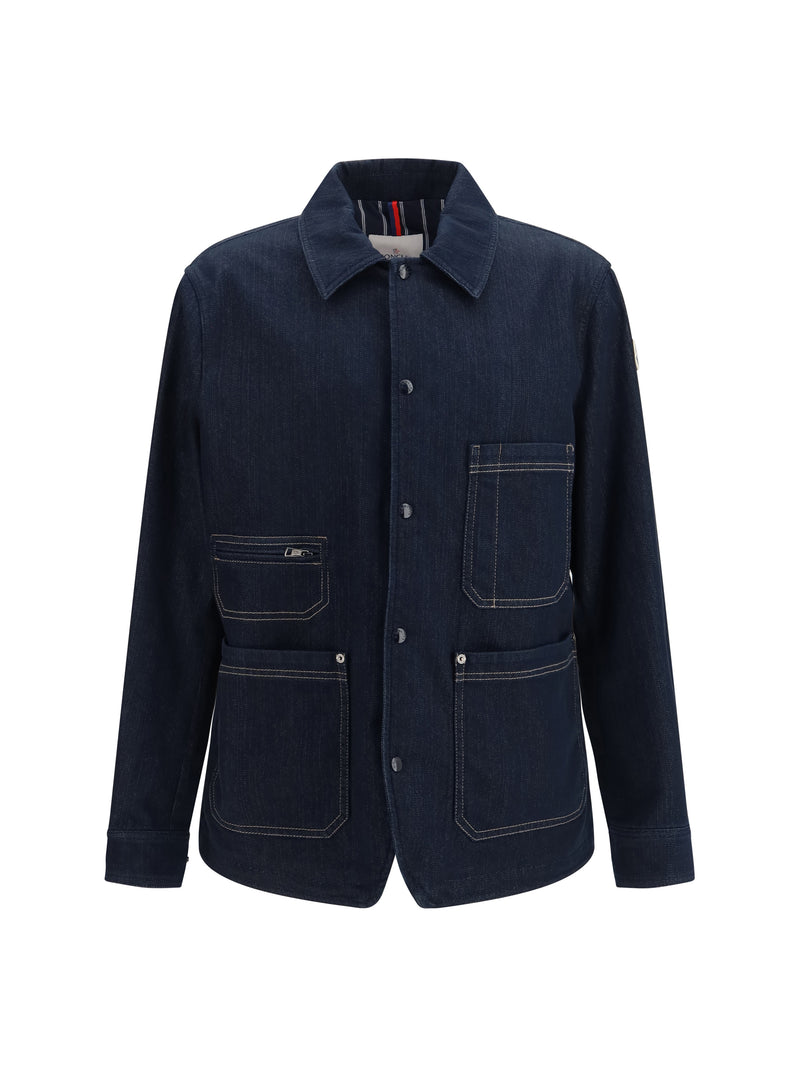 Moncler Moncler Haderu Denim Shirt Jacket Dark Blue - World Class Fashion