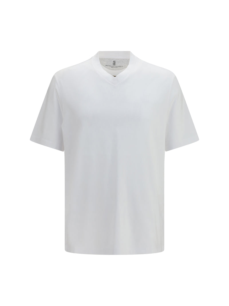 Brunello Cucinelli Brunello Cucinelli Cotton Jersey V-neck T-shirt White Men - World Class Fashion