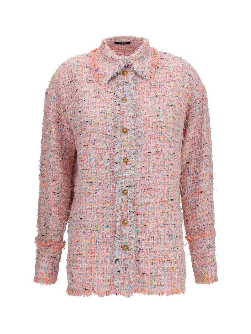 Balmain Balmain Tweed Shirt - World Class Fashion