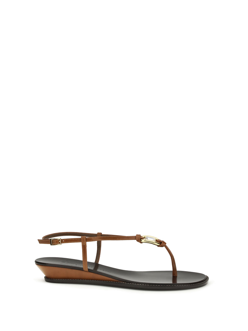 Giuseppe Zanotti Giuseppe Zanotti Amhelia Leather Sandals Cuoio - World Class Fashion