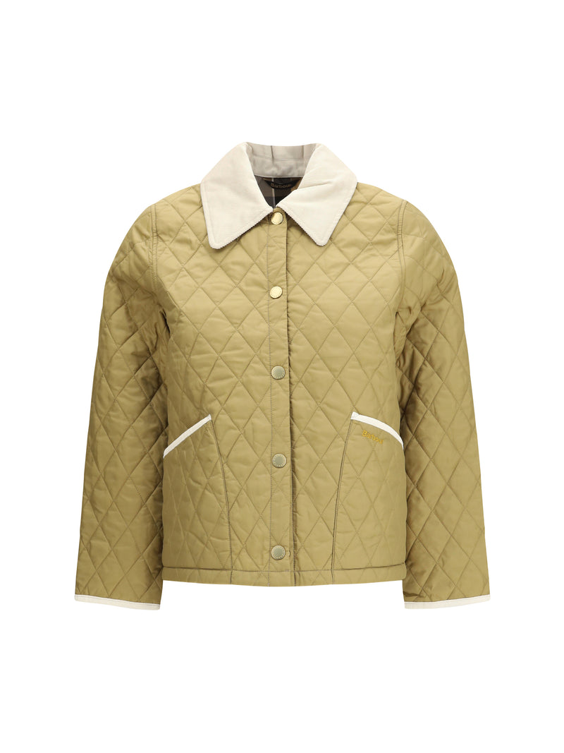 Barbour Barbour Liddesdale Cropped Icons Quilted Jacket Sand - World Class Fashion