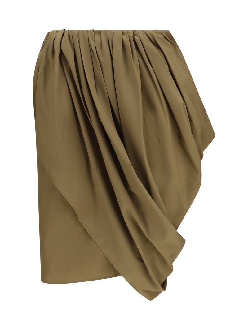 Chloe Chloé Wrap Skirt Amber Olive - World Class Fashion